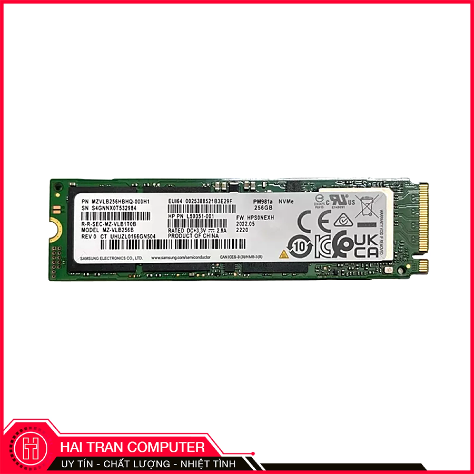 Ổ Cứng Ssd Samsung M2 Nvme Pm981a 256gb New 3050